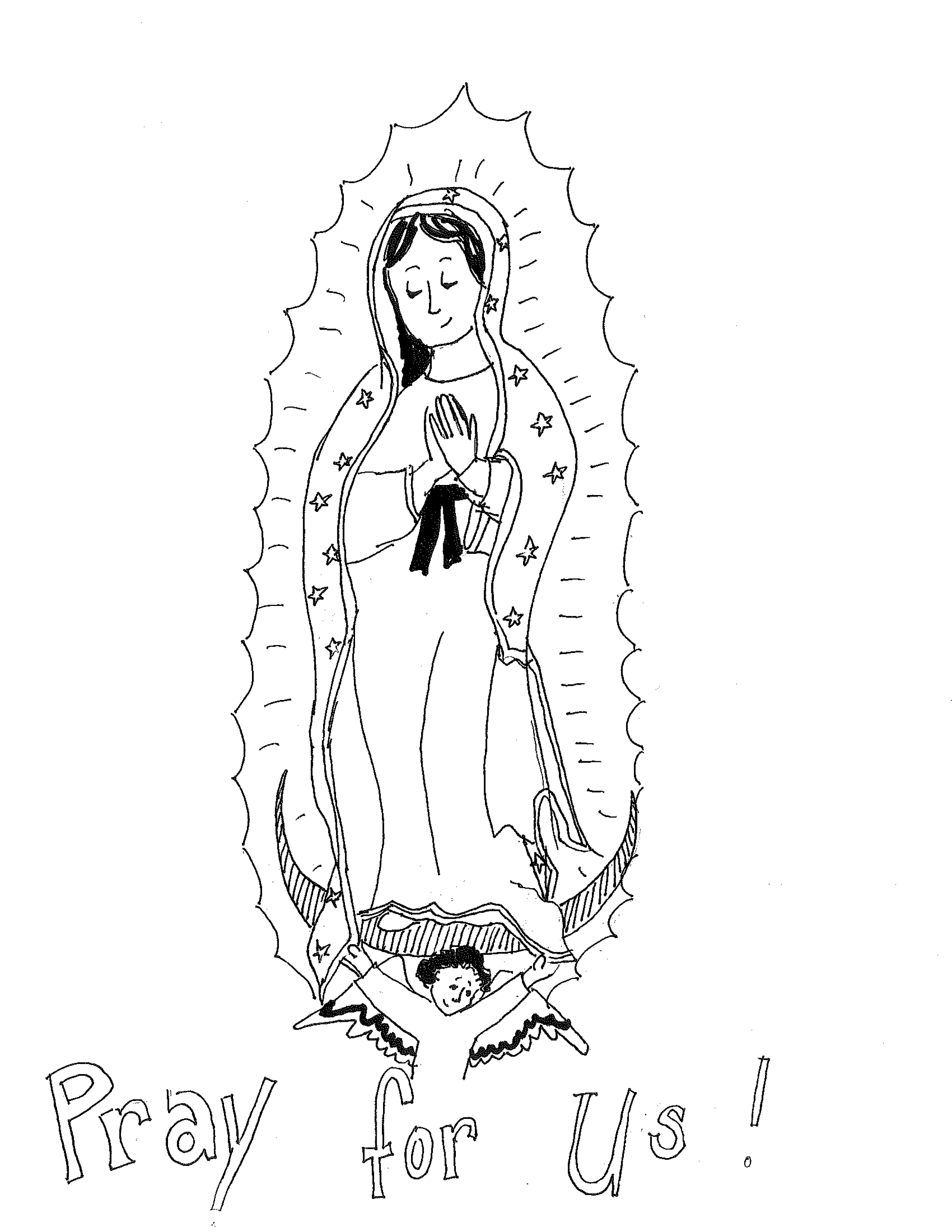 lady of guadalupe coloring pages - photo #24